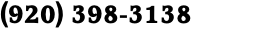 (920) 398-3138